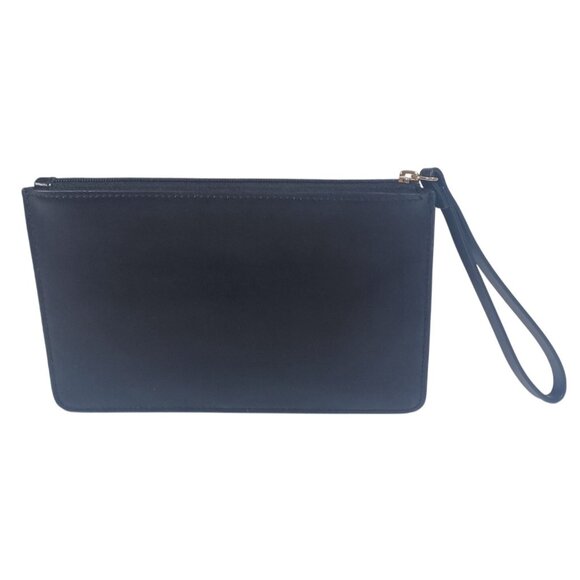 NWOT New Kate Spade Leather Wristlet Clutch Zipper Pouch Black and Gold - Picture 7 of 8